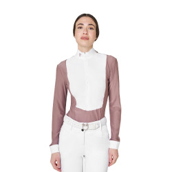 Polo de concurso feminino em tecido técnico de inverno Equestro mulher