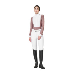Polo de concurso feminino em tecido técnico de inverno Equestro mulher