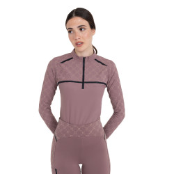 Polo de treino feminino de manga comprida com estampa monograma Equestro mulher Polo de treino feminino de manga comprida com estampa monograma Equestro mulher