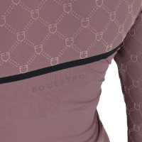 Polo de treino feminino de manga comprida com estampa monograma Equestro mulher