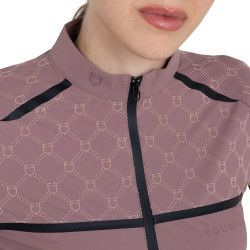 Polo de treino feminino de manga comprida com estampa monograma Equestro mulher Polo de treino feminino de manga comprida com estampa monograma Equestro mulher