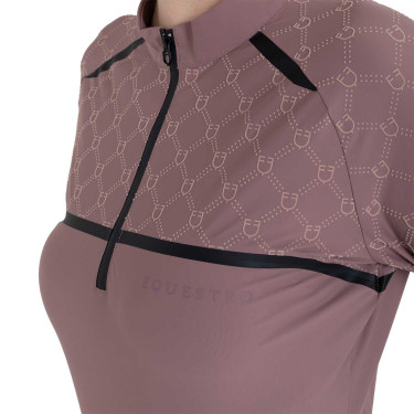 Polo de treino feminino de manga comprida com estampa monograma Equestro mulher Polo de treino feminino de manga comprida com estampa monograma Equestro mulher