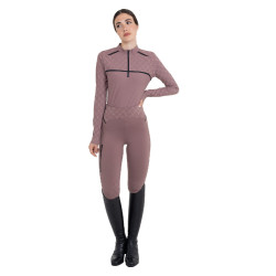 Polo de treino feminino de manga comprida com estampa monograma Equestro mulher Polo de treino feminino de manga comprida com estampa monograma Equestro mulher