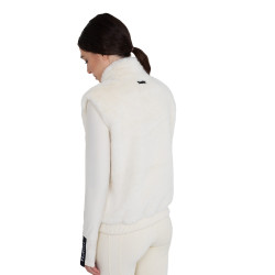 Colete feminino em pele sintética Equestro mulher Branco antigo Bege Colete feminino em pele sintética Equestro mulher Branco antigo Bege