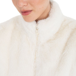 Colete feminino em pele sintética Equestro mulher Branco antigo Bege Colete feminino em pele sintética Equestro mulher Branco antigo Bege