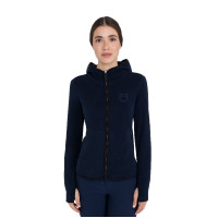 Sweatshirt feminina em polar com zíper Equestro mulher Blazer marinho Azul-marinho Sweatshirt feminina em polar com zíper Equestro mulher Blazer marinho Azul-marinho