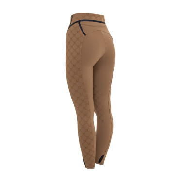Leggings feminina de cintura alta em tecido técnico monograma Equestro mulher