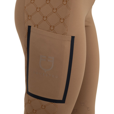 Leggings feminina de cintura alta em tecido técnico monograma Equestro mulher