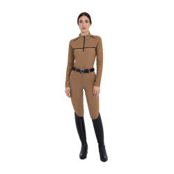 Calças femininas de cintura alta com full grip monograma Equestro mulher Calças femininas de cintura alta com full grip monograma Equestro mulher