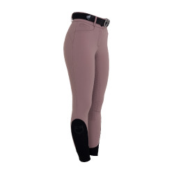 Calças femininas full grip de cintura alta em tecido técnico bi-stretch Equestro mulher Galhada Bege