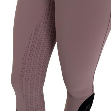 Calças femininas full grip de cintura alta em tecido técnico bi-stretch Equestro mulher Galhada Bege