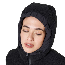 Casaco acolchoado feminino com inserções em teddy Equestro mulher Casaco acolchoado feminino com inserções em teddy Equestro mulher