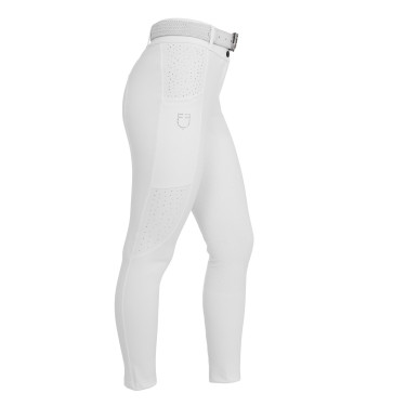 Calças femininas de cintura alta com grip total com strass Equestro mulher Calças femininas de cintura alta com grip total com strass Equestro mulher