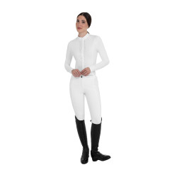 Calças femininas de cintura alta com grip total com strass Equestro mulher Calças femininas de cintura alta com grip total com strass Equestro mulher