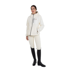 Felpa feminina em lã teddy com capuz e zíper Equestro mulher Felpa feminina em lã teddy com capuz e zíper Equestro mulher