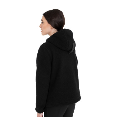 Felpa feminina em lã teddy com capuz e zíper Equestro mulher Preto / preto Felpa feminina em lã teddy com capuz e zíper Equestro mulher Preto / preto
