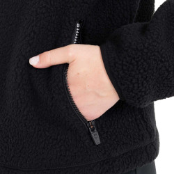 Felpa feminina em lã teddy com capuz e zíper Equestro mulher Preto / preto Felpa feminina em lã teddy com capuz e zíper Equestro mulher Preto / preto