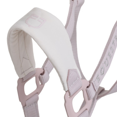 Caveção técnico com dupla regulação e fivelas revestidas em borracha Equestro Violeta feltro / branco areia Caveção técnico com dupla regulação e fivelas revestidas em borracha Equestro Violeta feltro / branco areia