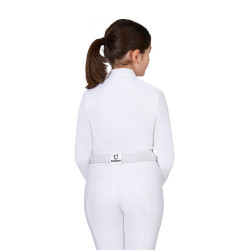 Pólo de competição para menina com insertos em micromesh Equestro criança Pólo de competição para menina com insertos em micromesh Equestro criança
