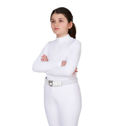 Pólo de competição para menina com insertos em micromesh Equestro criança Pólo de competição para menina com insertos em micromesh Equestro criança