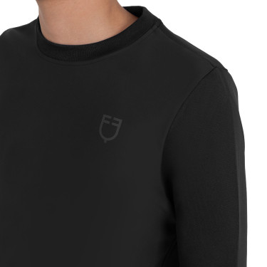 Camisola técnica masculina de gola redonda com inserções em micro malha Equestro homem
