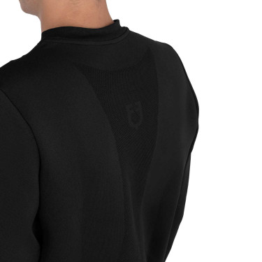 Camisola técnica masculina de gola redonda com inserções em micro malha Equestro homem