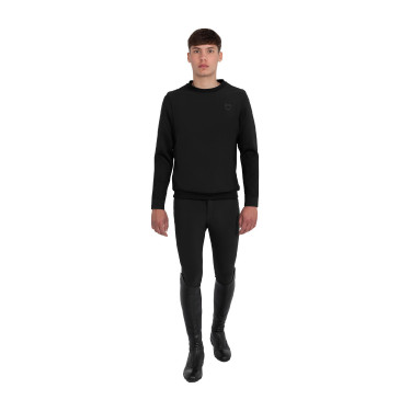 Camisola técnica masculina de gola redonda com inserções em micro malha Equestro homem