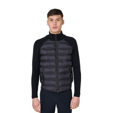 Casaco acolchoado masculino com mangas de malha Equestro homem Casaco acolchoado masculino com mangas de malha Equestro homem