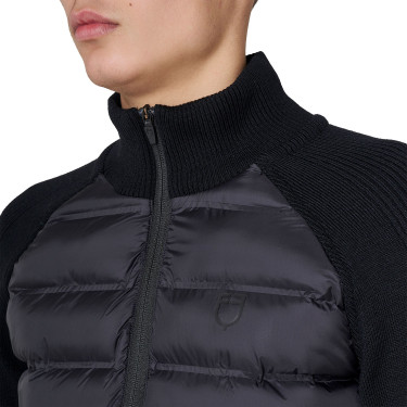 Casaco acolchoado masculino com mangas de malha Equestro homem Casaco acolchoado masculino com mangas de malha Equestro homem