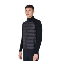 Casaco acolchoado masculino com mangas de malha Equestro homem Casaco acolchoado masculino com mangas de malha Equestro homem