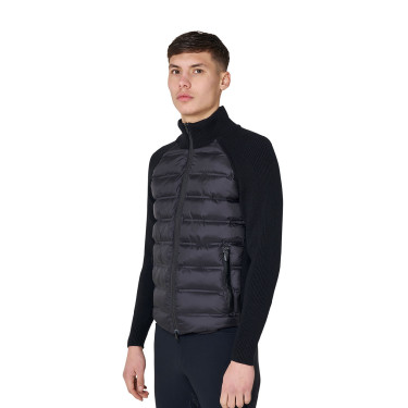 Casaco acolchoado masculino com mangas de malha Equestro homem Casaco acolchoado masculino com mangas de malha Equestro homem