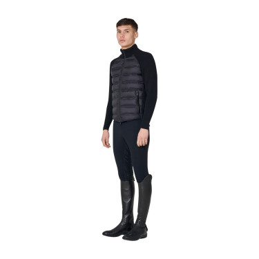 Casaco acolchoado masculino com mangas de malha Equestro homem Casaco acolchoado masculino com mangas de malha Equestro homem