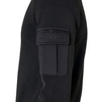 Camisola polar masculina de gola alta com fecho de 3/4 Equestro homem Preto