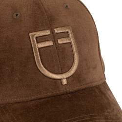 Boné unissex estilo baseball em tecido efeito veludo Equestro