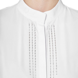 Polo de concurso feminino estilo camisa com strass Equestro mulher Polo de concurso feminino estilo camisa com strass Equestro mulher