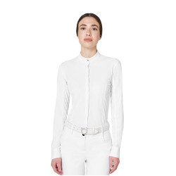 Polo de competição feminina tipo camisa com inserts em mesh Equestro mulher Polo de competição feminina tipo camisa com inserts em mesh Equestro mulher