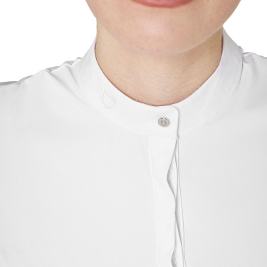 Polo de competição feminina tipo camisa com inserts em mesh Equestro mulher Polo de competição feminina tipo camisa com inserts em mesh Equestro mulher