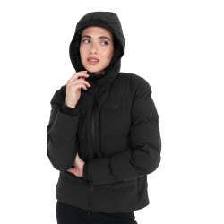Casaco acolchoado feminino com capuz Equestro mulher Preto