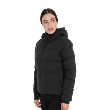 Casaco acolchoado feminino com capuz Equestro mulher Preto