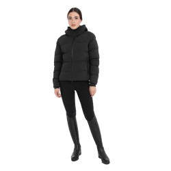 Casaco acolchoado feminino com capuz Equestro mulher Preto