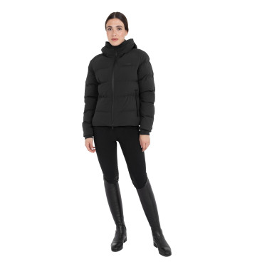 Casaco acolchoado feminino com capuz Equestro mulher Preto