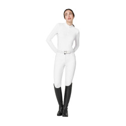 Polo de competição feminina básica com inserções em mesh Equestro mulher