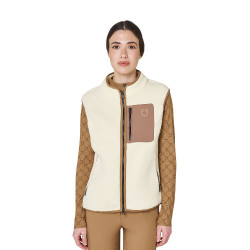 Colete feminino em lã teddy com bolso frontal Equestro mulher Colete feminino em lã teddy com bolso frontal Equestro mulher