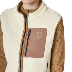Colete feminino em lã teddy com bolso frontal Equestro mulher Colete feminino em lã teddy com bolso frontal Equestro mulher