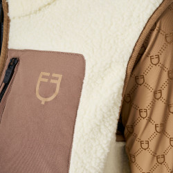 Colete feminino em lã teddy com bolso frontal Equestro mulher Colete feminino em lã teddy com bolso frontal Equestro mulher