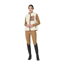 Colete feminino em lã teddy com bolso frontal Equestro mulher Colete feminino em lã teddy com bolso frontal Equestro mulher