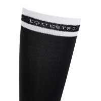 Meias femininas com inserções em Lurex Equestro mulher Preto