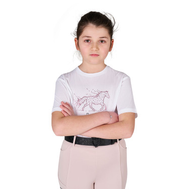 T-shirt infantil Stone Horse em algodão Equestro criança