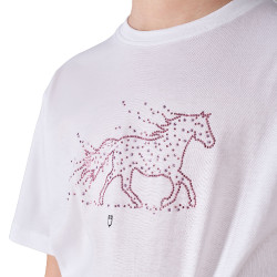 T-shirt infantil Stone Horse em algodão Equestro criança