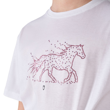 T-shirt infantil Stone Horse em algodão Equestro criança
